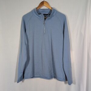 PETER MILLAR Crown Crafted 1/4 Quarter Zip Merino Wool Blend XL Blue